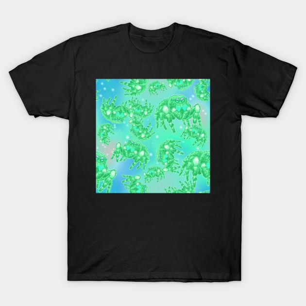 Pale Green Rainbow Space Spider (Bold Jumper) All Over Print T-Shirt by RJKpoyp